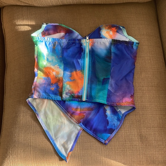 Corset multicolor strapless top - Picture 2 of 4